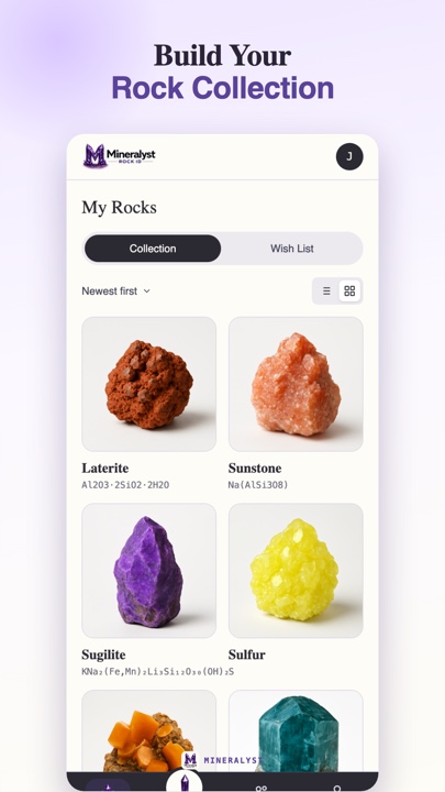 Mineralyst — build your rock collection
