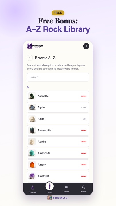 Mineralyst — the A to Z rock library